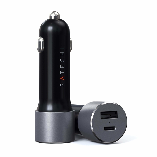 72W Dual Port USB-C PD Car Charger with Compact Design for Fast Vehicle Charging