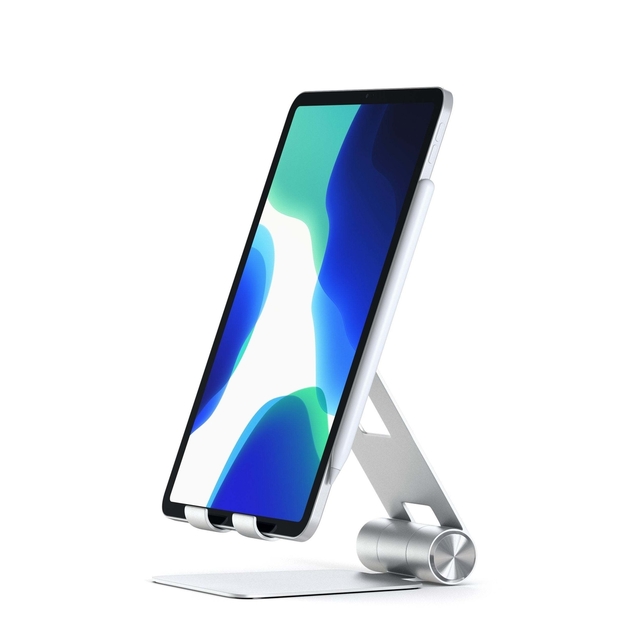 R1 Aluminum Hinge Holder Foldable Stand with Adjustable Hinge and Portable Design for iPad and Tablets
