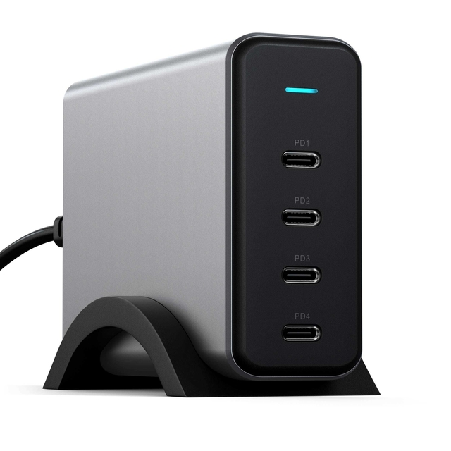 165W USB-C GaN Charger with 4-Port PD for High-Speed Multi-Device Charging