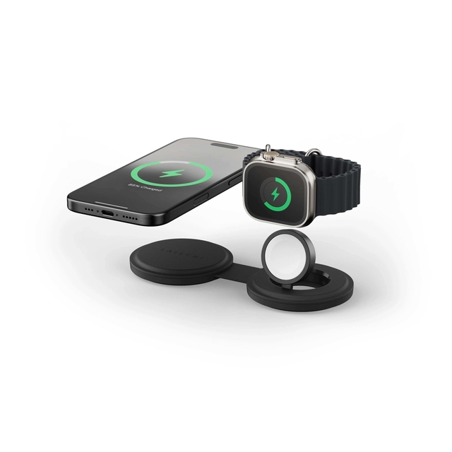 OntheGo™ Qi2 Technology 2-in-1 Wireless Charger with 15W Fast Charging and Portable Design