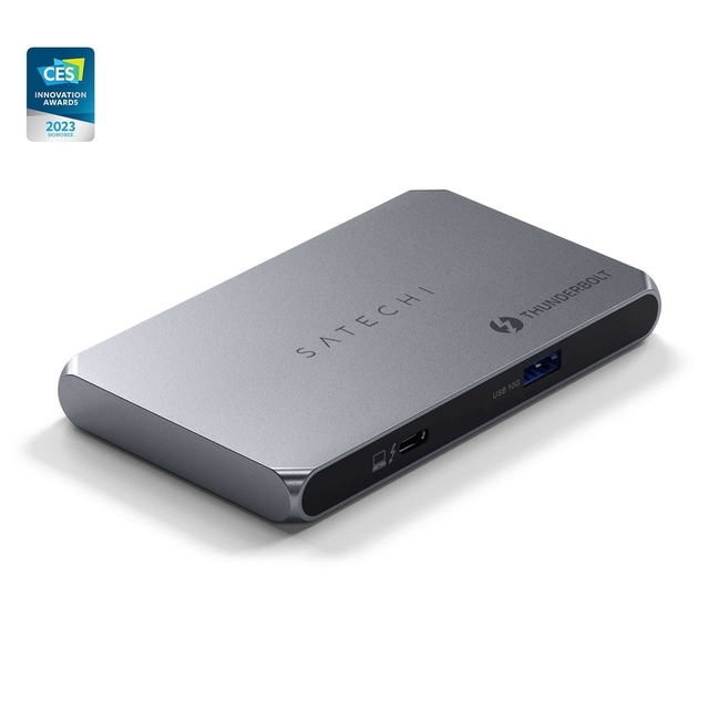 Thunderbolt 4 Hub with 40Gbps Bandwidth 60W Charging and Slim Design for High-Speed Connectivity