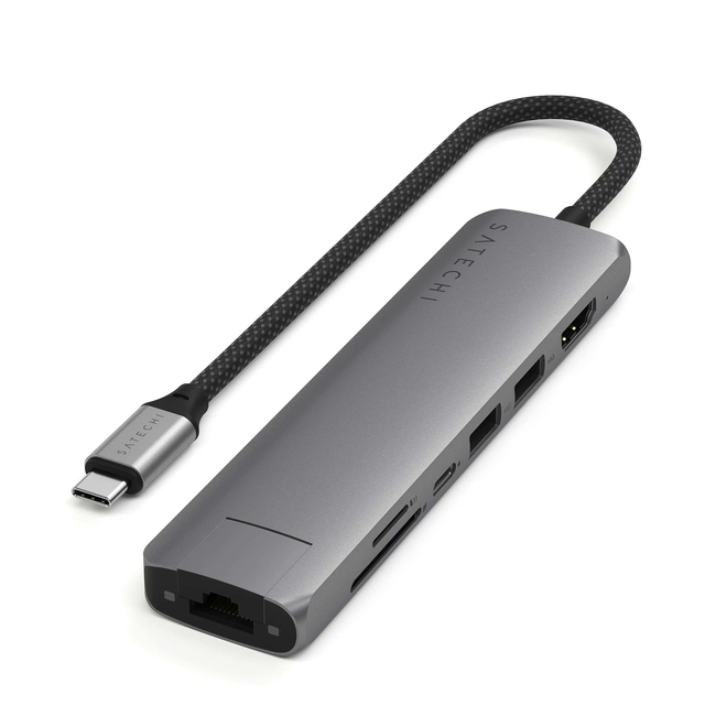 7-in-1 USB-C Multiport Adapter with 4K/60Hz HDMI, Gigabit Ethernet, and 100W Power Delivery