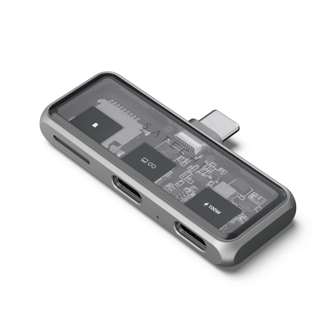 Mobile XR Hub with 4K Visual Fidelity, 100W PD Charging, and MicroSD UHS-I Reader for Viture, Xreal, and Rokid